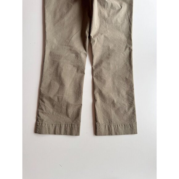 THEORY Avla Olive Green Stretch Cotton Twill Cropped New Chino Pants, Size 0 - Picture 7 of 14